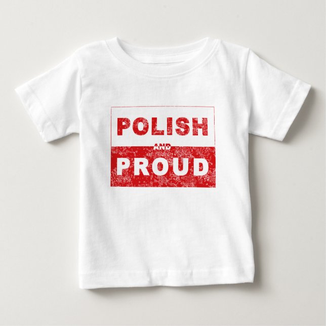 T-shirt Pour Bébé Polish and Proud Flag (Devant)