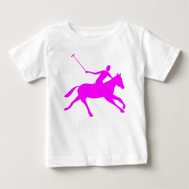 T-shirt Pour Bébé Polo - Magenta (Devant)