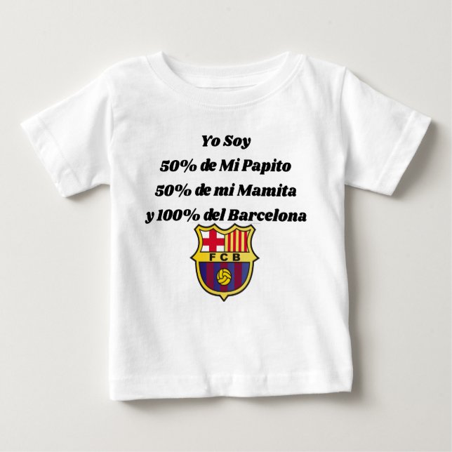 T-shirt Pour Bébé Polo para bebes y niños con Hinchas del barcelona  (Devant)
