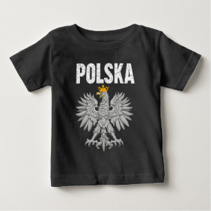 T-shirt Pour Bébé Pologne Pologne Aigle Poteau Fierté Racines polona
