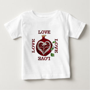 T-shirt Pour Bébé Pomegranate Heart LOVE Valentine