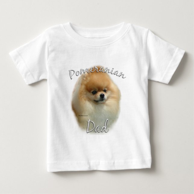 T-shirt Pour Bébé Pomeranian Papa 2 (Devant)