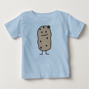 T-shirt Pour Bébé Pomme de terre de sourire mignonne heureuse