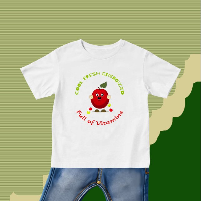 T-shirt Pour Bébé Pomme rouge drôle (Créateur téléchargé)