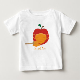 T-shirt Pour Bébé Pommes et miel avec masque à visage orange