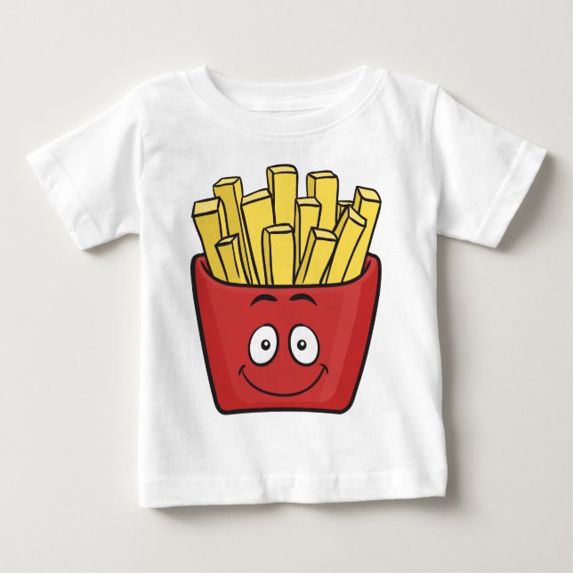 T-shirt Pour Bébé Pommes frites d'Emoji (Devant)