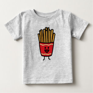 T-shirt Pour Bébé Pommes frites heureuses