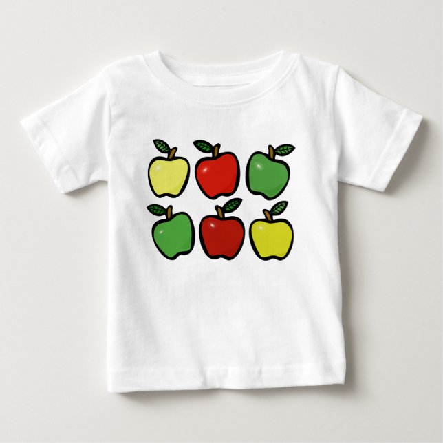 T-shirt Pour Bébé Pommes mignonnes (Devant)