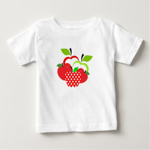 T-shirt Pour Bébé Pommes rouges et vertes