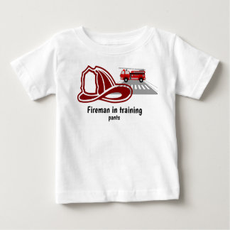 T-shirt Pour Bébé "Pompier en pantalon d'entraînement"