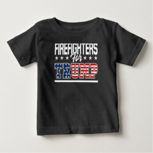 T-shirt Pour Bébé Pompiers Trump America Président 2020 Premier