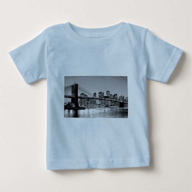 T-shirt Pour Bébé Pont de Brooklyn New York City (Devant)