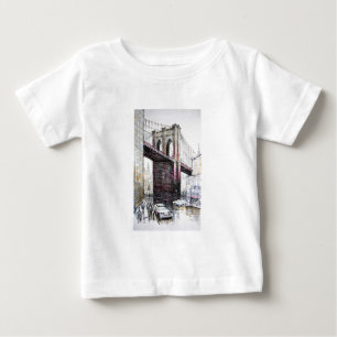 T-shirt Pour Bébé Pont de Brooklyn, tee - shirt de nourrisson des