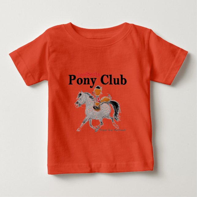 T-shirt Pour Bébé Pony Club T gris.jpg (Devant)