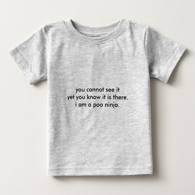 T-shirt Pour Bébé Poo Ninja (Devant)