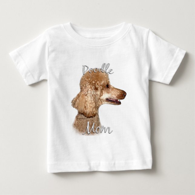 T-shirt Pour Bébé Poodle (abricot) Maman 2 (Devant)