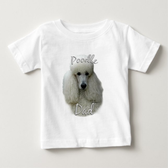 T-shirt Pour Bébé Poodle (wht) Papa 2 (Devant)