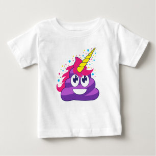 T-shirt Pour Bébé Poopy Unicorn Emoji