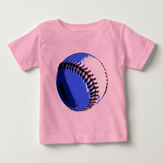 T-shirt Pour Bébé Pop Art Baseball (Devant)