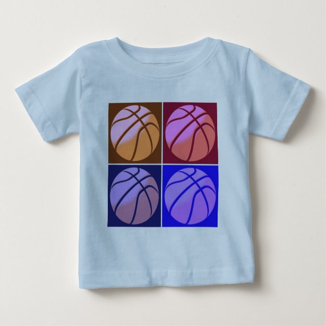T-shirt Pour Bébé Pop Art Basket (Devant)