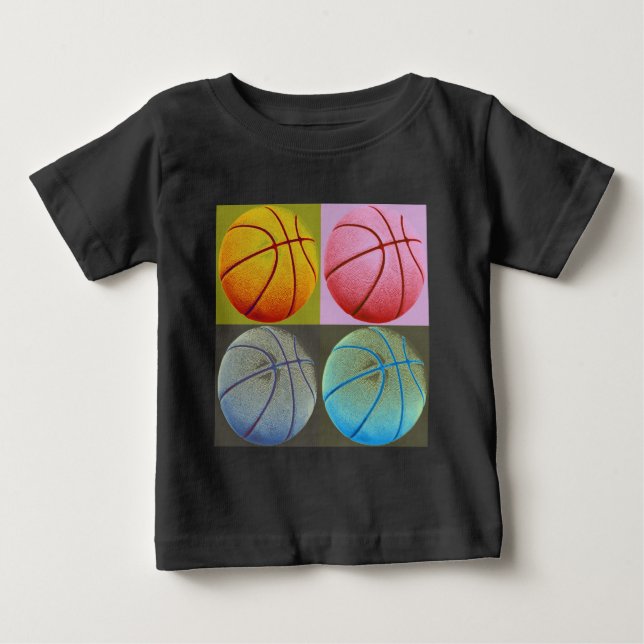 T-shirt Pour Bébé Pop Art Basket (Devant)