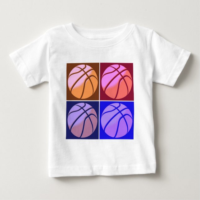 T-shirt Pour Bébé Pop Art Basket (Devant)