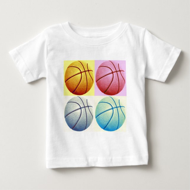 T-shirt Pour Bébé Pop Art Basket (Devant)