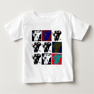 T-shirt Pour Bébé Pop Art Elephants