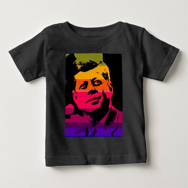 T-shirt Pour Bébé Pop Art Jack JFK John F. Kennedy (Devant)