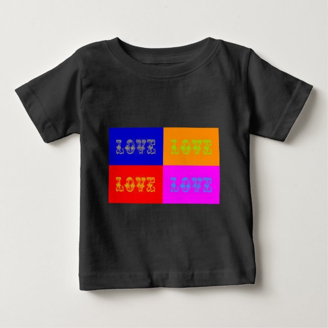 T-shirt Pour Bébé Pop Art Love (Devant)