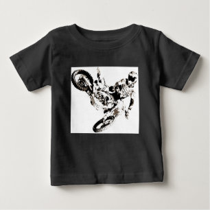 T-shirt Pour Bébé Pop Art Motocross Motorcyle Sport