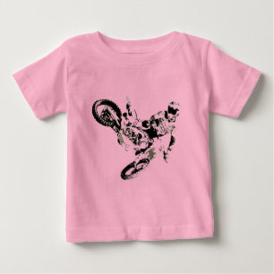T-shirt Pour Bébé Pop Art Motocross Motorcyle Sport