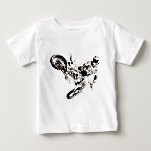 T-shirt Pour Bébé Pop Art Motocross Motorcyle Sport