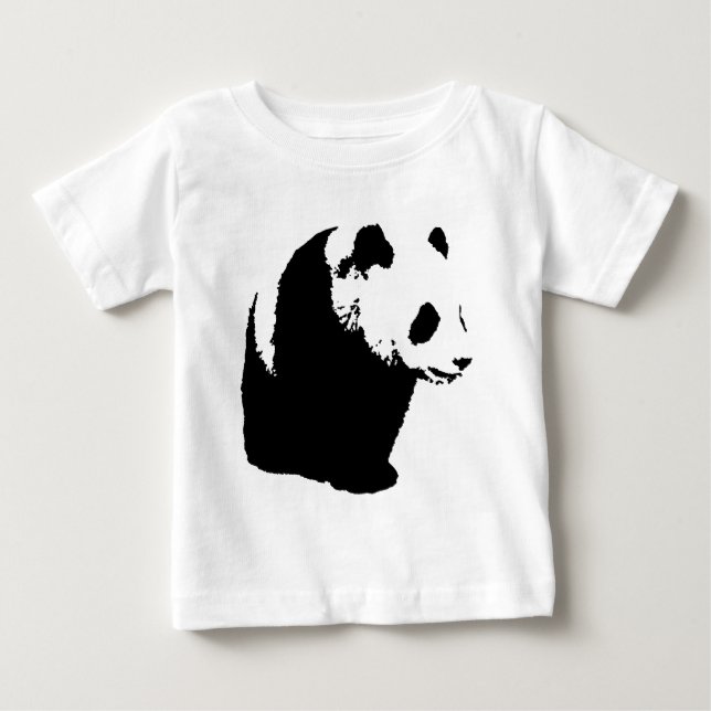 T-shirt Pour Bébé Pop Art Panda (Devant)