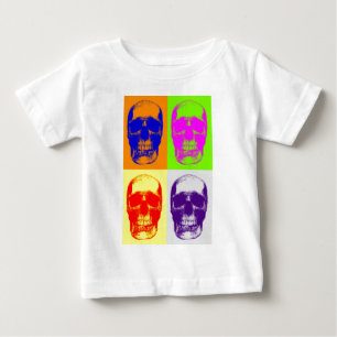 T-shirt Pour Bébé Pop Art Skull