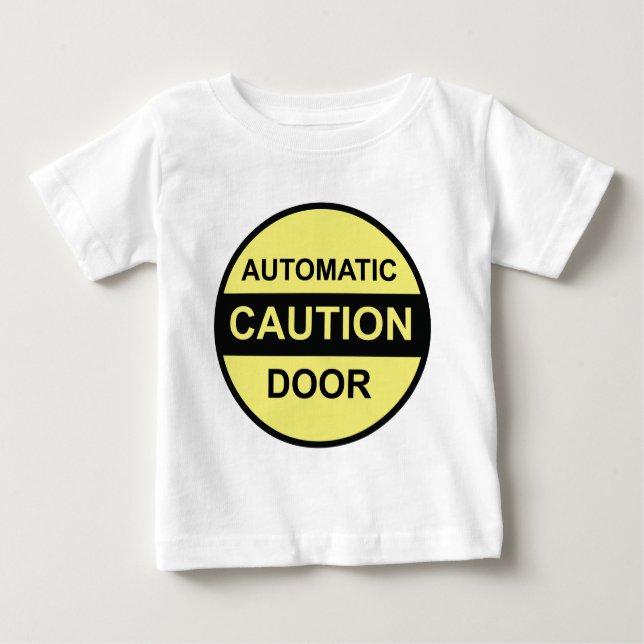 T-shirt Pour Bébé Porte automatique de précaution (Devant)