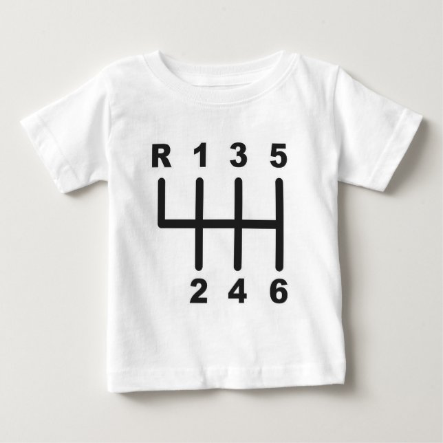 T-shirt Pour Bébé Porte de décalage de 6 vitesses (Devant)
