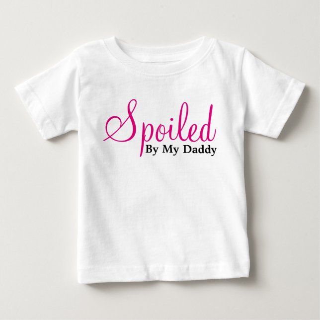 T-shirt Pour Bébé Porté Par Mon Papa - Blanc (Devant)