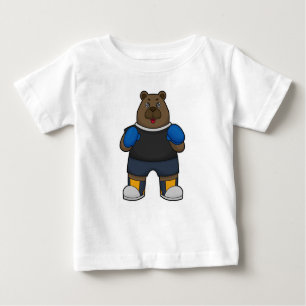 T-shirt Pour Bébé Porter comme boîte avec gants de boxe