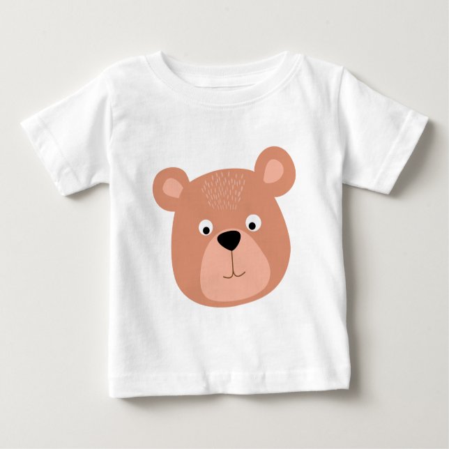T-shirt Pour Bébé Porter visage mignon (Devant)