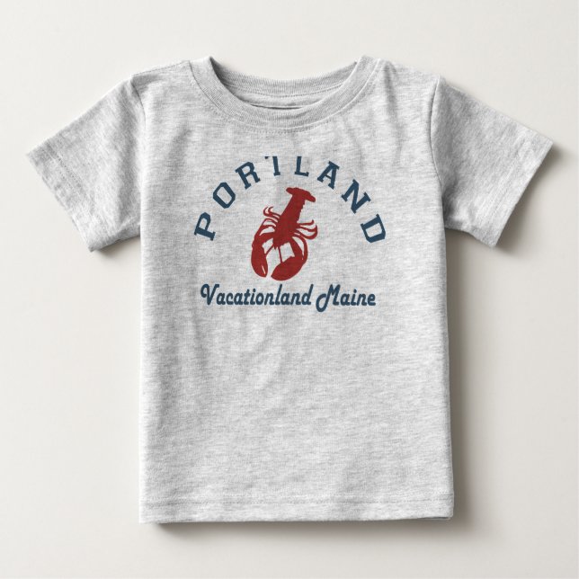 T-shirt Pour Bébé Portland Maine (2) (Devant)