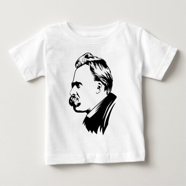 T-shirt Pour Bébé Portrait de Frederich Nietzsche (Devant)
