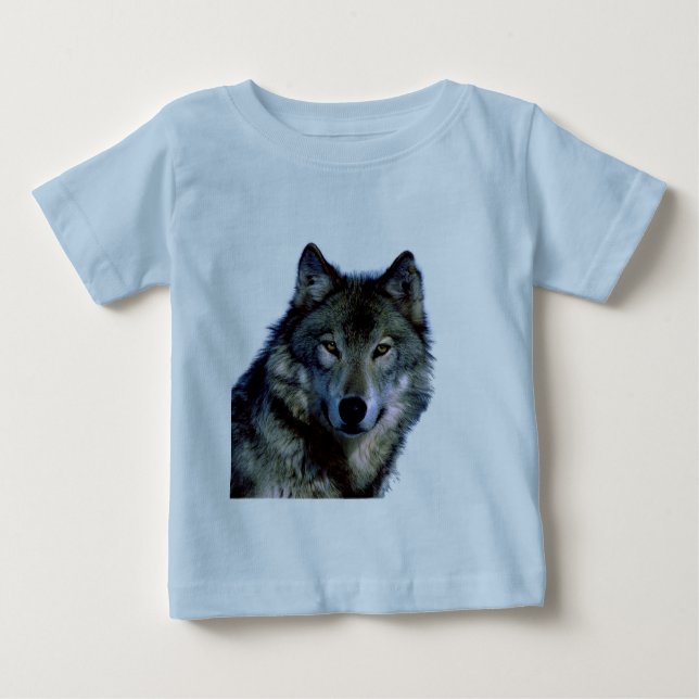 T-shirt Pour Bébé Portrait Wolf (Devant)