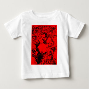 T-shirt Pour Bébé Portraits de musiciens de pop dans des couleurs ro