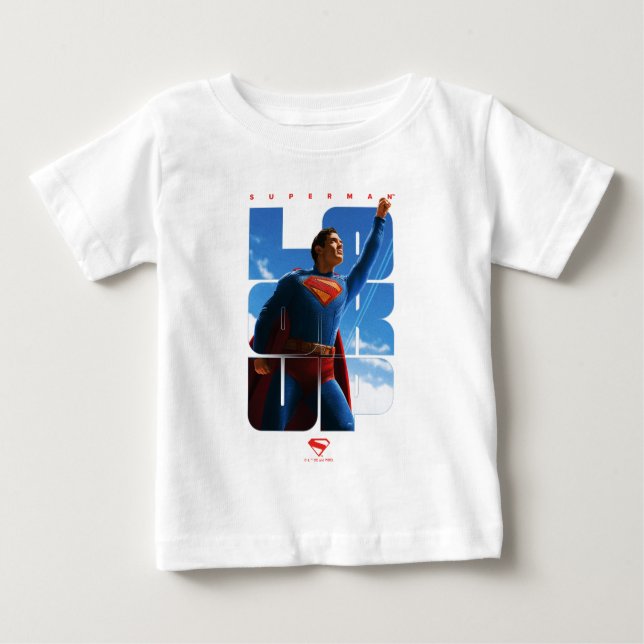 T-shirt Pour Bébé Pose de Superman en l'air (Devant)