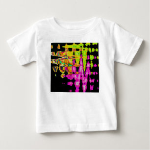 T-shirt Pour Bébé Poster d'art Abstrait Neon Glitch Imprimer