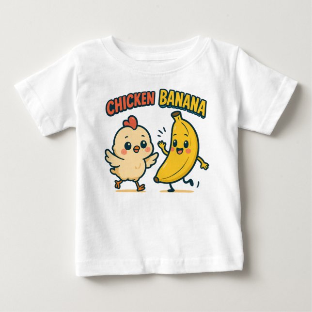 T-SHIRT POUR BÉBÉ POULE MIGNONNE BANANE (Devant)