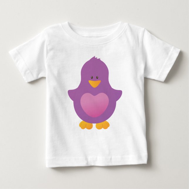 T-shirt Pour Bébé poulet (Devant)