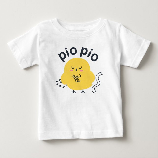 T-shirt Pour Bébé Poulet Chantant Pio Pio (Devant)