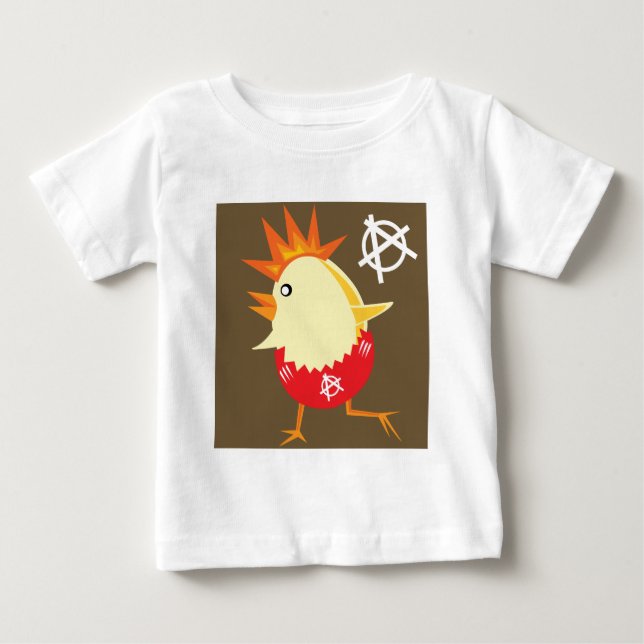 T-shirt Pour Bébé Poulet de roche de Punk (Devant)